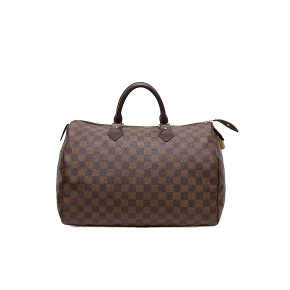 Authentic Louis Vuitton Speedy 35 Damier Ebene Canvas Satchel Bag - Picture 1 of 11